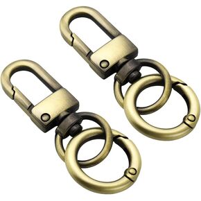 TANJUN Car Keychain Clip with Quick Release Key Rings, Universal Key Fob Holder with 1 Detachable Keyrings, bags Keychain