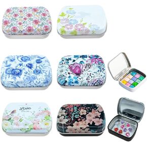 6 PCS Mini Metal with Lid Portable Storage Box,for Items,Earplugs, Pills, Tiny Bead, Nail, Jewelry Findings in Kuwait