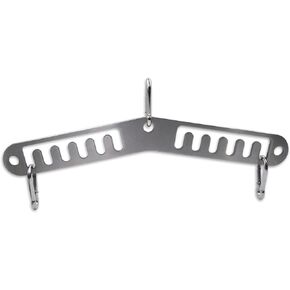 J Bryant Double to Single Adaptor Plate LAT T Bar Row Pull Up Down Accessories Stainless Steel Cable Machine Attachments Workout Weight Spreader Bar Pulley System