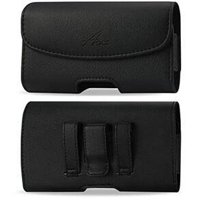 Agoz Jitterbug Smart Case 6" x 3.1" x 0.7" inch, Leather Cell Phone Pouch for Jitterbug SMART2, Lively Jitterbug SMART3, Jitterbug Smart Seniors Smartphone, Phone Holster with Belt Clip & Belt Loops