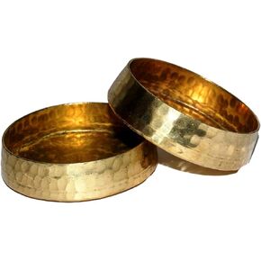 Hand Made Pure Brass Tealight Candle Holder Set of 2 Votive Holders
