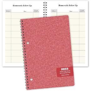 Student Planner Daily Format for Elementary School (S85-Red) 5.5 x 8.5