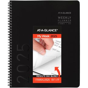 AT-A-GLANCE 2025 Planner, Weekly & Monthly, 8-1/4" x 11", Large, Contemporary Lite, Sky Blue (7095XL3825)