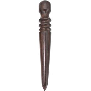 BESTCYC Solid Wood Leathercraft Slicker Round Burnisher Wood Edge Slicker for Burnishing Leather Projects Working