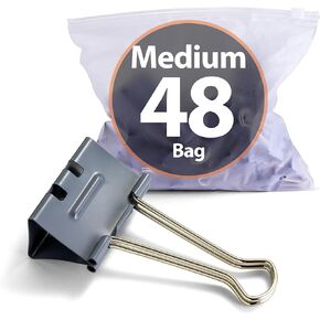 Achieva EZ Binder Clips, Small, Pack of 72, Gray (99225)