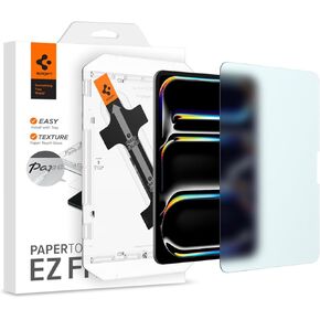 Spigen PaperTouch Tempered Glass Screen Protector [GlasTR EZ Fit PaperTouch] Designed for iPad Pro 11 inch M4 (2024) [9H Hardness/Case-Friendly]