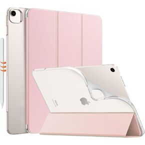 حافظة MoKo لجهاز iPad Air 13 بوصة M2 2024، حافظة iPad Air 13 مع غطاء خلفي ناعم وشفاف من مادة TPU، حافظة ذكية رفيعة واقية لجهاز iPad Air 13 بوصة، غطاء iPad Air 13 بوصة، زهور عطرة