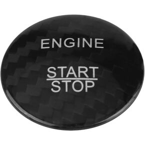 Car Engine Start Button Cover, Carbon Fiber Push to Start Button Cover for Mercedes Benz A B C GLC GLA CLA ML GL Class W176 W246 W205 X253 X156 C117(Black)