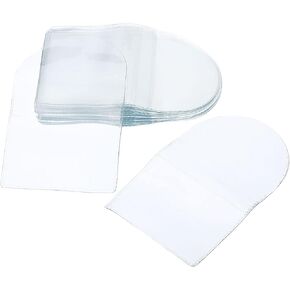 PATIKIL 2.4" x 2.4" Coin Sleeves Holders, 100 Pack Pocket Coin Flip Single Coin Protector Pouch for Coins Jewelry Small Items, Clear