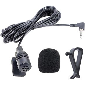 3.5mm Microphone Mic HD Voice Assembly for Car Vehicle Head Unit Bluetooth Enabled Stereo Radio DVD GPS (9.85 Feet Cable)