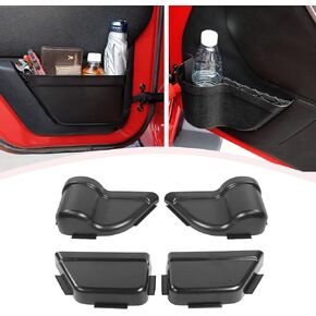 for Jeep JK Door Pockets Storage, JKU Front Rear Door Organizer Tray Compatible with 2011-2017 Jeep Wrangler JK JKU Interior Accessories Black 4pcs