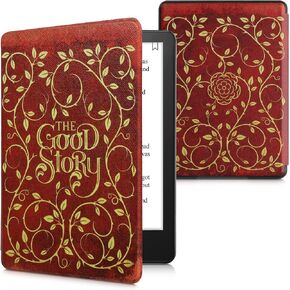 kwmobile Case Compatible with Amazon Kindle Paperwhite 11. Generation 2021 Case - eReader Cover - Good Story Yellow/Orange/Red