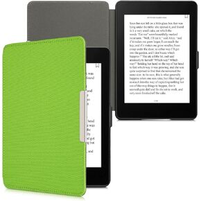 kwmobile Case Compatible with Amazon Kindle Paperwhite - Nylon Protective e-Reader Cover Folio Book Style Case - Lavender