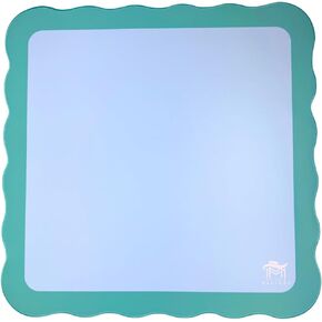 حصيرة جونغ القياسية (4 مجموعات ألوان) | حواف صدفية وألوان زاهية | 31 بوصة × 31 بوصة (المركز الأزرق - الإسكالوب الأخضر)