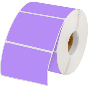 Muka 800 PCS 1.5" x 2.25" Purple Thermal Labels Color Thermal Label for Barcodes, Address, Consignment, Compatible with Thermal Label Printer