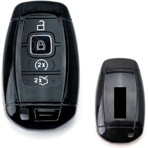 iJDMTOY Glossy Black Carbon Fiber Pattern Exact Fit Key Fob Shell Cover Compatible with 2018-up Lincoln MKZ MKC Navigator, 2017-up Continental 4/5-Button Smart Key