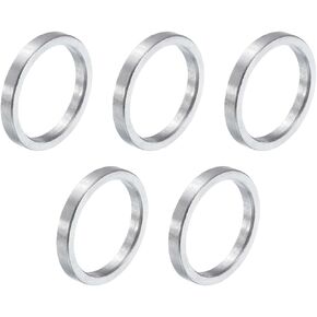 uxcell 5pcs Stainless Steel Spacer 12mm Bore x 15mm OD x 2mm Length Screw Standoff Bushing Plain Finish Round Metal Spacer for 12mm ID Screws Bolts and Rods