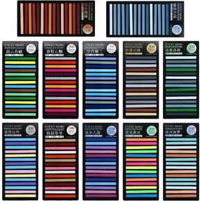 Koqye 3600 Sheets Highlighter Strips Set, Colorful Sticky Index Tabs Highlighter Strips Mini Transculent PET Page Flags, for Highlighting
