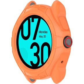 BabyValley Compatible with Ticwatch Pro 5 Smartwatch Case Protective, Silicone Shell Case Cover Replacement Shock-Proof for Ticwatch Pro 5 Accessories (Apricot)