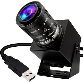 ELP 48mp USB Camera Manual Zoom Webcam for Computer Mini Lightburn Camera for Laser Engraver UVC USB2.0 Close-up Camera 6000P USB Security Camera 3.6-10mm 3X Zoom Camera for PC Jetson Nano RaspberryPi