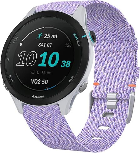 متوافق مع Garmin Forerunner 255 Band، حزام إكسسوارات بديل من نسيج النايلون المنسوج المسامي متوافق مع Garmin 255 46mm / 255S 41mm Smartwatch in Kuwait