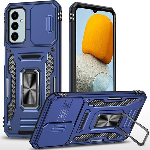 for Samung Galaxy A52 5G Case Galaxy A52 5G Case with Slide Camera Cover Ring Kickstand Military Grade Shockproof Case Armor Heavy Duty for Galaxy A52 5G Phone Case (Black) in Saudi Arabia