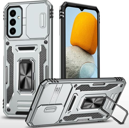 for Samung Galaxy A52 5G Case Galaxy A52 5G Case with Slide Camera Cover Ring Kickstand Military Grade Shockproof Case Armor Heavy Duty for Galaxy A52 5G Phone Case (Black) in Saudi Arabia