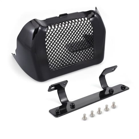 Motorcycle Oil Cooler Cover Case with Bracket - Lightweight ABS Plastic and Mesh Design for Motorcycle Oil Cooler Radiator for Harley Touring Road King Road Street Glide FLHR FLHX 2017-2023 (Black) in Saudi Arabia