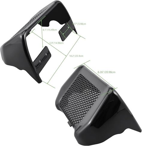 Motorcycle Oil Cooler Cover Case with Bracket - Lightweight ABS Plastic and Mesh Design for Motorcycle Oil Cooler Radiator for Harley Touring Road King Road Street Glide FLHR FLHX 2017-2023 (Black) in Saudi Arabia