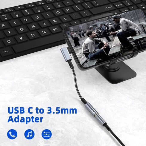 2 حزمة USB C إلى 3.5 مم محول سماعة الرأس، من النوع C إلى 3.5 مم مقبس الصوت Aux Dongle الزاوية اليمنى Hi-Fi DAC Chip متوافق مع Pixel 2 3 4 5 6/XL/ S20/21/22/23 S21/Note10/Tab، آيباد برو/إير، ميت/برو in Kuwait