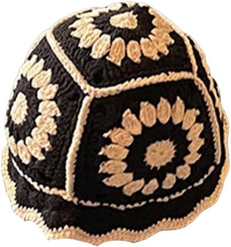 WDIRARA Women's Colorblock Crochet Bucket Hat Knitted Beanie Hat Winter Casual Cap in Saudi Arabia