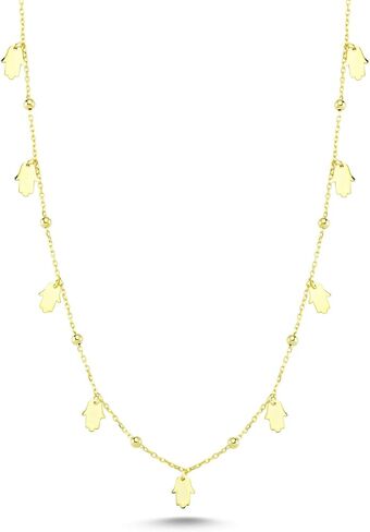 سلسلة من الفضة الاسترليني 925 للنساء، سلاسل ذهبية مطلية عيار 14 قيراط للنساء، قلادة عين الشر للنساء، محطة مطلية بالروديوم سلاسل فضية طويلة الطبقات للنساء in Kuwait