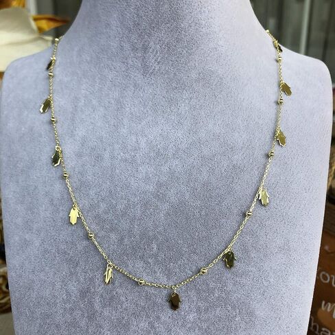 سلسلة من الفضة الاسترليني 925 للنساء، سلاسل ذهبية مطلية عيار 14 قيراط للنساء، قلادة عين الشر للنساء، محطة مطلية بالروديوم سلاسل فضية طويلة الطبقات للنساء in Kuwait