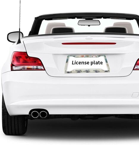 إطارات لوحة ترخيص السلحفاة، إطار لوحة ترخيص لطيف على الشاطئ للنساء والرجال، حامل غطاء إطار أمامي عتيق من الألومنيوم مضحك مع 4 فتحات (QCP-33) in Kuwait