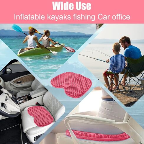 وسادة وردية وغطاء من القماش وسادة مقعد كاياك مضادة للانزلاق، وسادة مقعد من جل كاياك مقاومة للماء لمقاعد الزورق والكاياك، ومعدات صيد الكاياك وما إلى ذلك in Kuwait