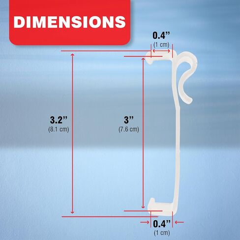 Valance Clips for Window Blind Valance - 4 different sizes!, 6 Pack, 10 Pack, 12 pack and 20 Pack!! (10, 3.0) in Saudi Arabia