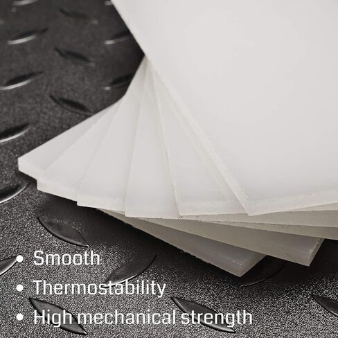 ورقة بولي بروبيلين من مادة Genmitsu CNC، بيضاء غير شفافة، 8 قطع 1/5 × 7 × 4 بوصة، ورقة PP، مثالية للنقش باستخدام الحاسب الآلي، والقطع، والطحن، والحرف اليدوية وزخارف عيد الميلاد in Kuwait