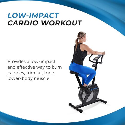 Stamina Upright Exercise Bike 1308 - Fitness Bike with Smart Workout App - Exercise Bike for Home Workout - Up to 300 lbs Weight Capacity in Saudi Arabia