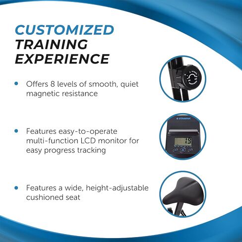 Stamina Upright Exercise Bike 1308 - Fitness Bike with Smart Workout App - Exercise Bike for Home Workout - Up to 300 lbs Weight Capacity in Saudi Arabia