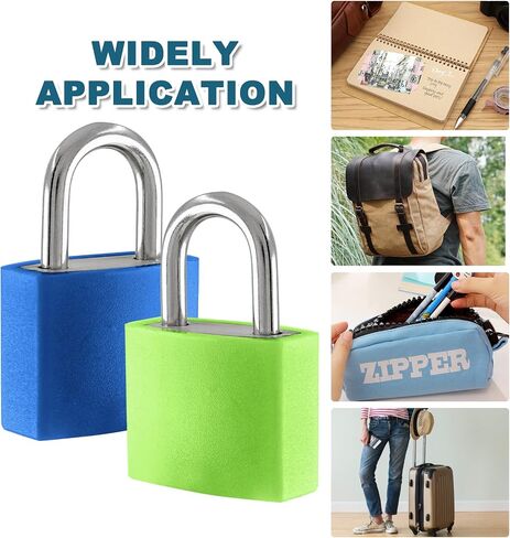 Litoexpe 4 Pcs Suitcase Locks with Keys, Small Luggage Locks Metal Padlocks Key Lock Set for School Gym(Dark Blue, Red, Green, Yellow; 1.3 inch x 0.91 inch) in Saudi Arabia