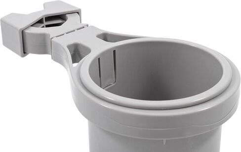 Camco Large Clamp Mounted Cup Holder-Provides a Secure Location for Your Beverage-Mountable for Up to 2-Inch Rail-White (53083) in Saudi Arabia