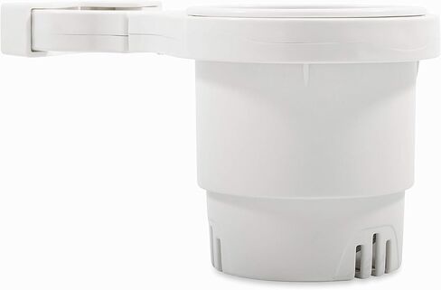 Camco Large Clamp Mounted Cup Holder-Provides a Secure Location for Your Beverage-Mountable for Up to 2-Inch Rail-White (53083) in Saudi Arabia