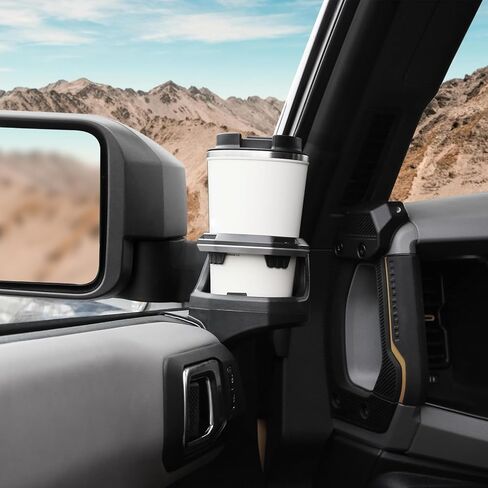 حامل أكواب نافذة Mabett لسيارة Ford Bronco 2021-2024 2/4 أبواب، حامل أكواب للباب الجانبي للسائق لملحقات برونكو in Kuwait