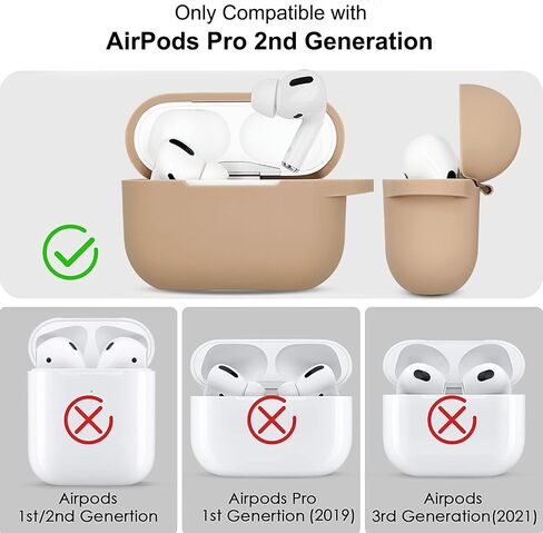for Airpods Pro 2nd Generation Case Cover 2022，Soft Silicone Skin Case Cover with Bracelet Keychain Cute Apple Airpods Pro 2 Cover for Women Girls (Hot Pink) in Saudi Arabia