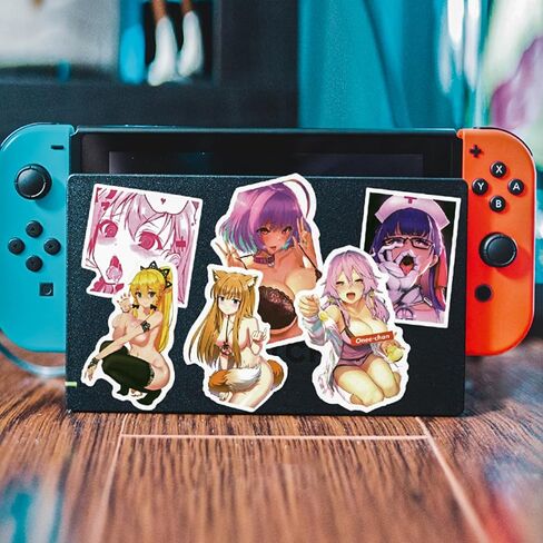 100 Waterproof Anime Girl Stickers for Adults - Cell Phone Stickers, Adult Stickers Ideal for Laptops, Water Bottles, Skateboards, Cars & Luggage in Saudi Arabia
