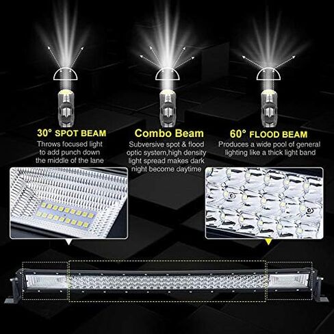 Willpower 22 inch 270W Curved LED Work Light Bar Triple Row Driving Lights Fog Lamp Off Road Lighting DC 12V 24V for SUV UTE ATV Truck 4x4 Boat in Kuwait