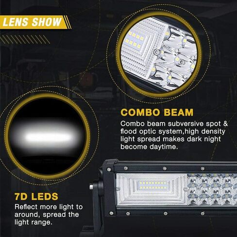 Willpower 22 inch 270W Curved LED Work Light Bar Triple Row Driving Lights Fog Lamp Off Road Lighting DC 12V 24V for SUV UTE ATV Truck 4x4 Boat in Kuwait