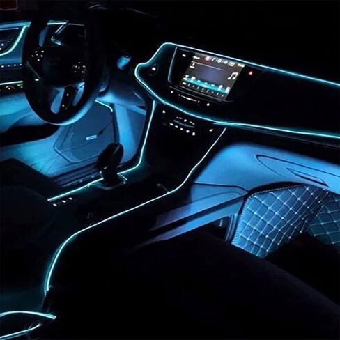 EL Wire LED Car Strip Lights, 9.8ft/3m Auto Neon LED String Strip Light, USB Wire Strip Lights for Car, DIY Your Car Center Console and Dashboard, Ambient Lighting Kits for Car Indoor Decorations in Saudi Arabia