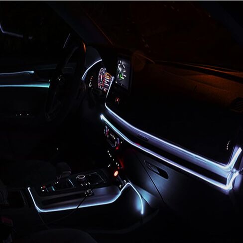 EL Wire LED Car Strip Lights, 9.8ft/3m Auto Neon LED String Strip Light, USB Wire Strip Lights for Car, DIY Your Car Center Console and Dashboard, Ambient Lighting Kits for Car Indoor Decorations in Saudi Arabia