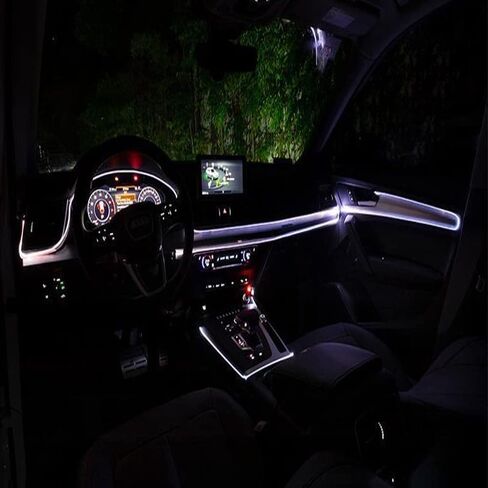 EL Wire LED Car Strip Lights, 9.8ft/3m Auto Neon LED String Strip Light, USB Wire Strip Lights for Car, DIY Your Car Center Console and Dashboard, Ambient Lighting Kits for Car Indoor Decorations in Saudi Arabia